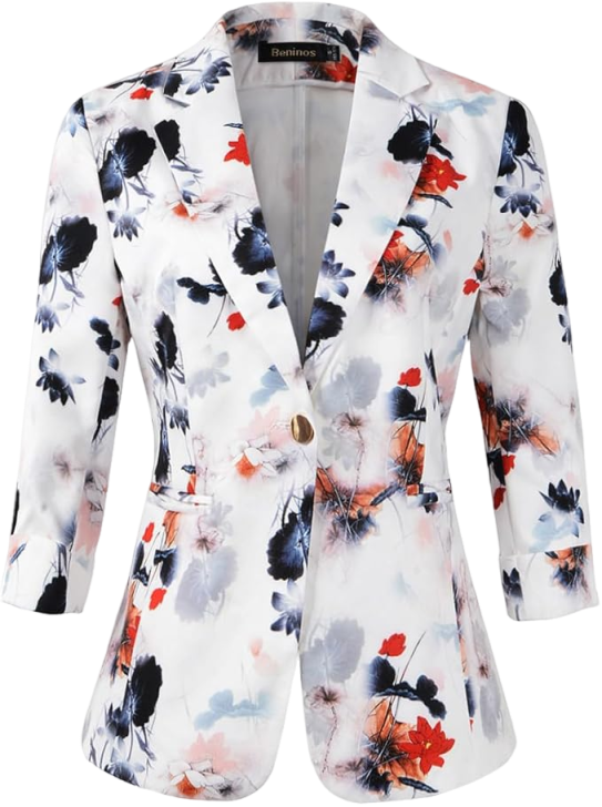 Beninos Womens 3/4 Sleeve Lightweight Office Work Suit